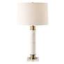2_Uttermost Plinth 27 3/4" White Marble Column Table Lamp