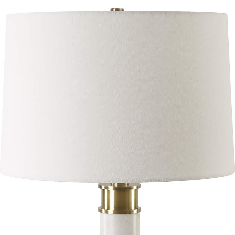 Image 5 Uttermost Plinth 27 3/4" White Marble Column Table Lamp more views