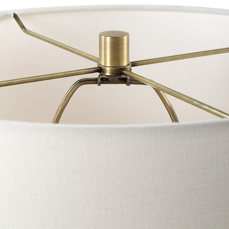 Image 6 Uttermost Plinth 27 3/4" White Marble Column Table Lamp more views