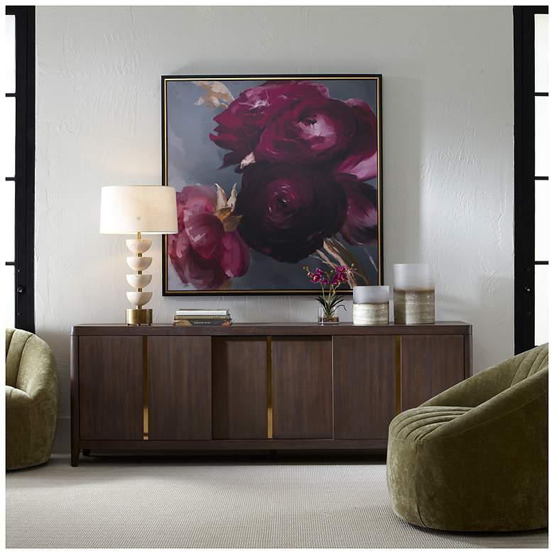 Image 1 Uttermost Plum Ranculus 50.7" Square Framed Canvas