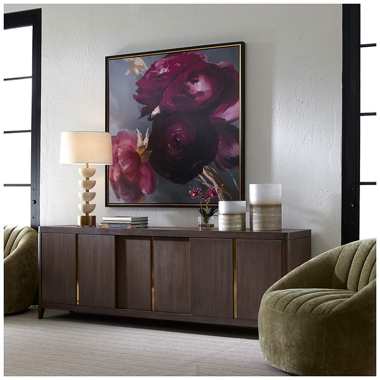 Image 3 Uttermost Plum Ranculus 50.7" Square Framed Canvas more views