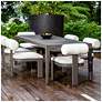 2_Uttermost Polanco 92" W Java Aluminum Outdoor Dining Table more views