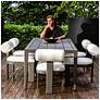 4_Uttermost Polanco 92" W Java Aluminum Outdoor Dining Table more views