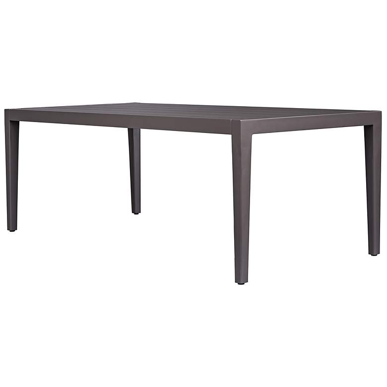 Image 7 Uttermost Polanco 92" W Java Aluminum Outdoor Dining Table more views