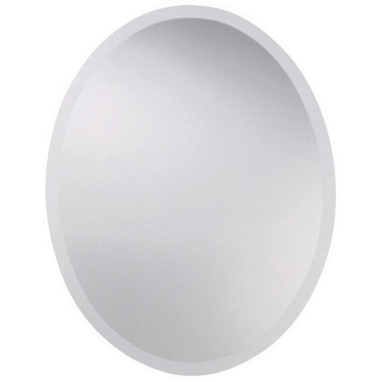 Image 2 Uttermost Polished 22 inch x 28 inch Oval Frameless Wall Mirror