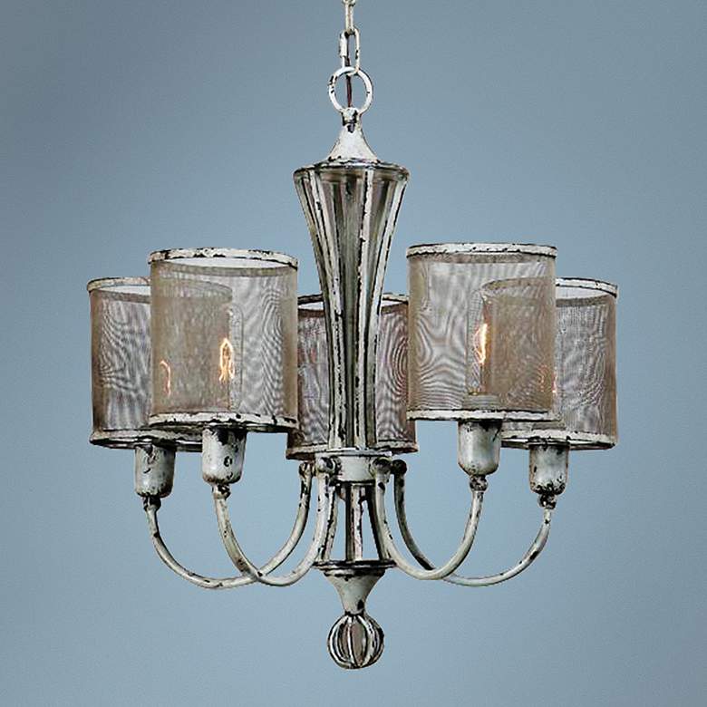 Image 1 Uttermost Pontoise 24 inch Wide Antique Ivory Chandelier