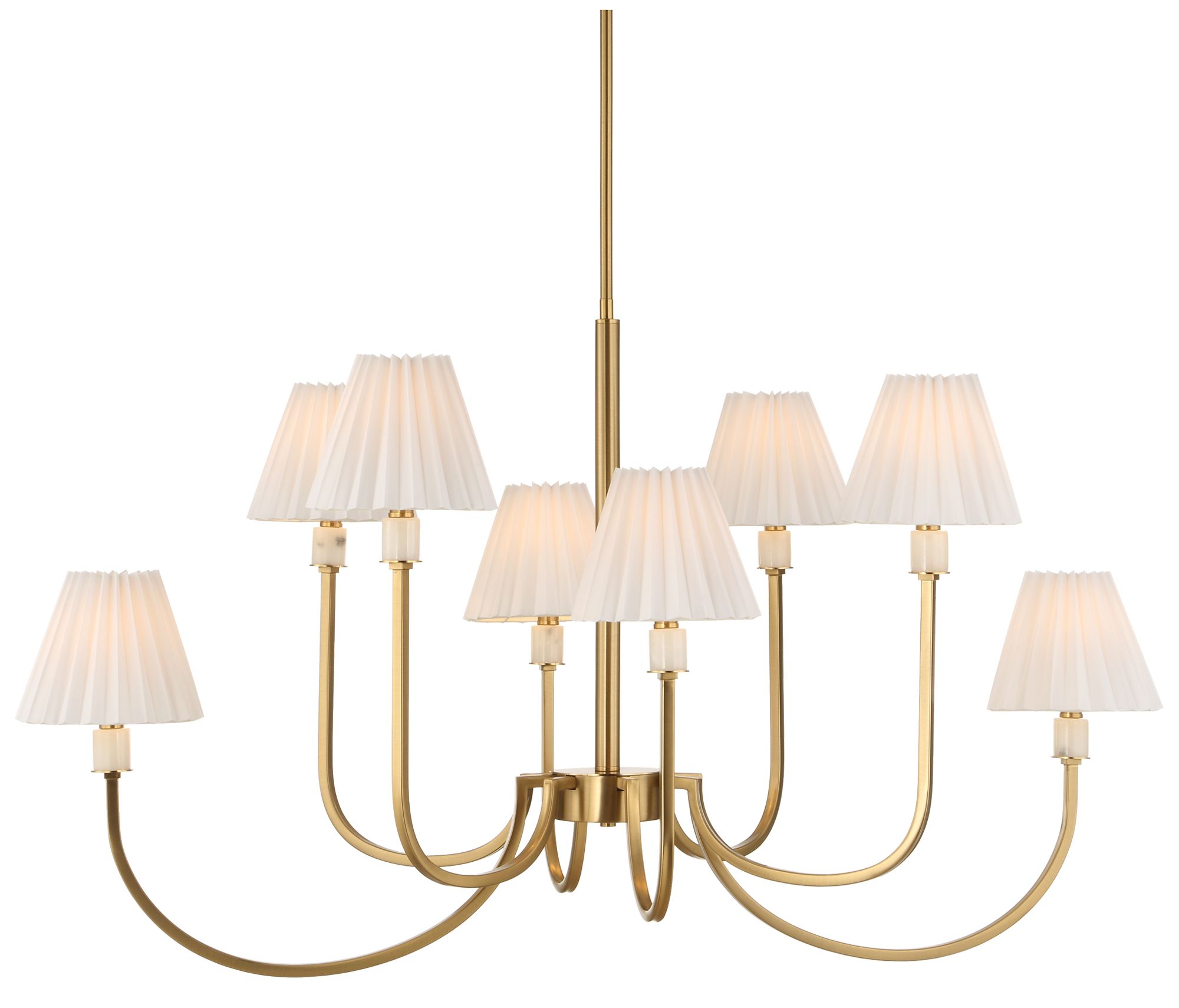 Image 2 Uttermost Poppins 45" Wide Gold 8-Light Chandelier