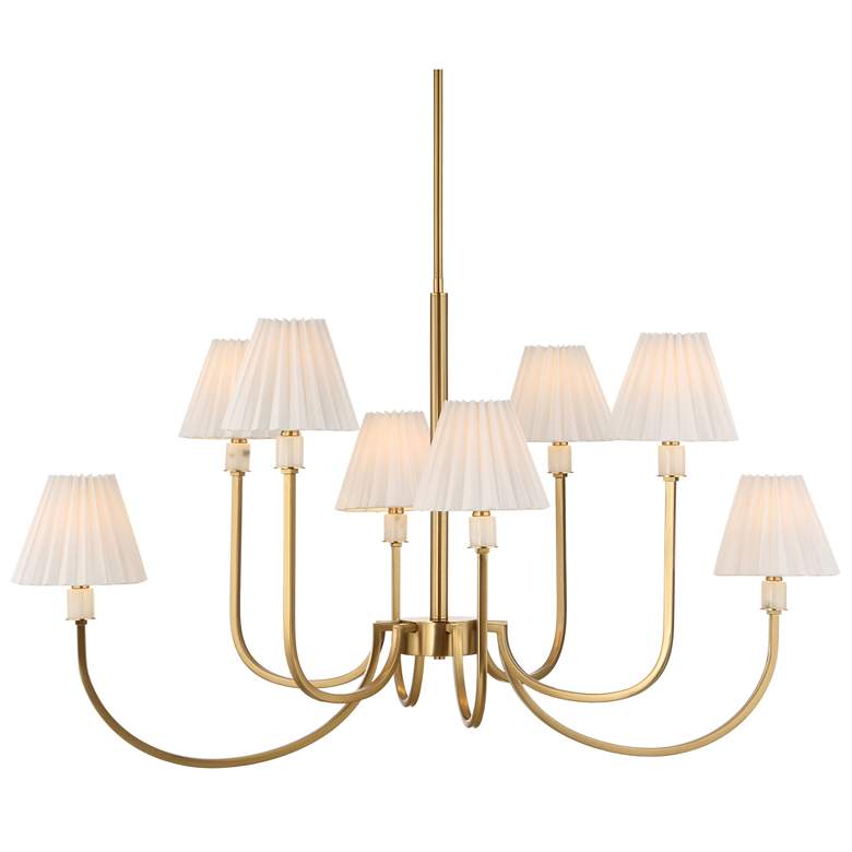 Image 1 Uttermost Poppins 45" Wide Gold 8-Light Chandelier