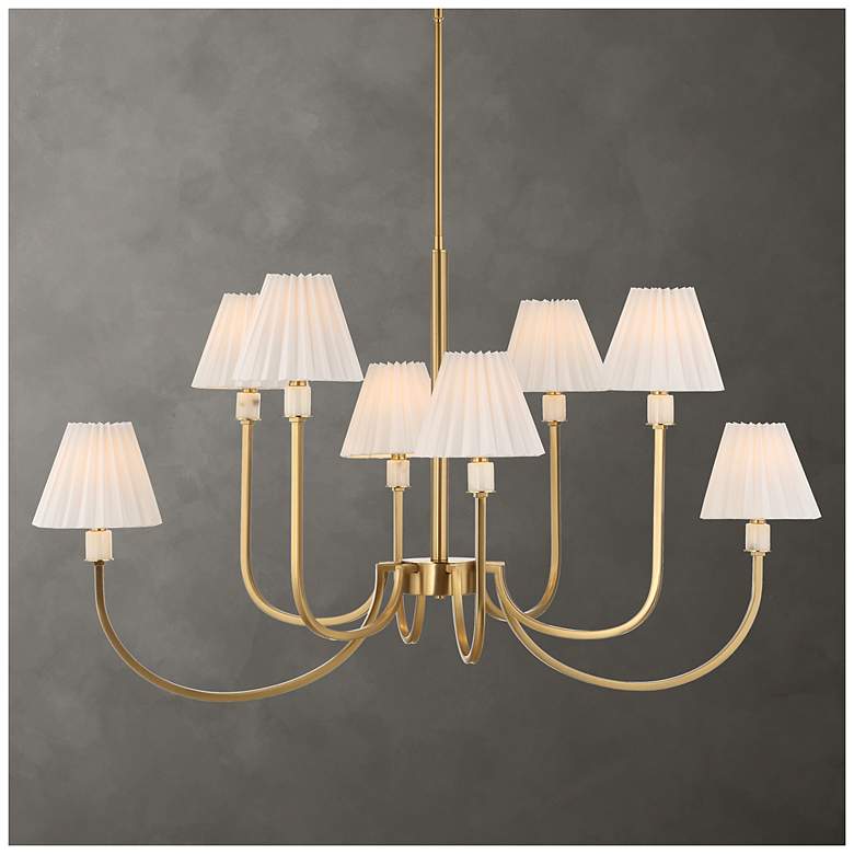 Image 1 Uttermost Poppins 45" Wide Gold 8-Light Chandelier