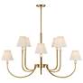 4_Uttermost Poppins 45" Wide Gold 8-Light Chandelier more views