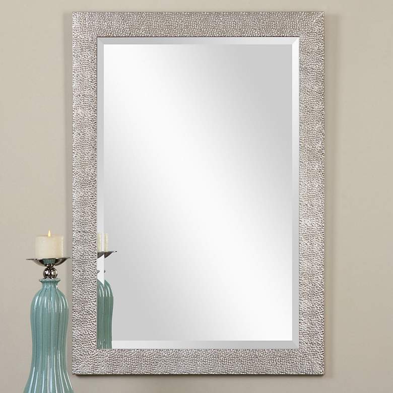 Image 1 Uttermost Porcius Antiqued Silver 29 inch x 41 inch Wall Mirror