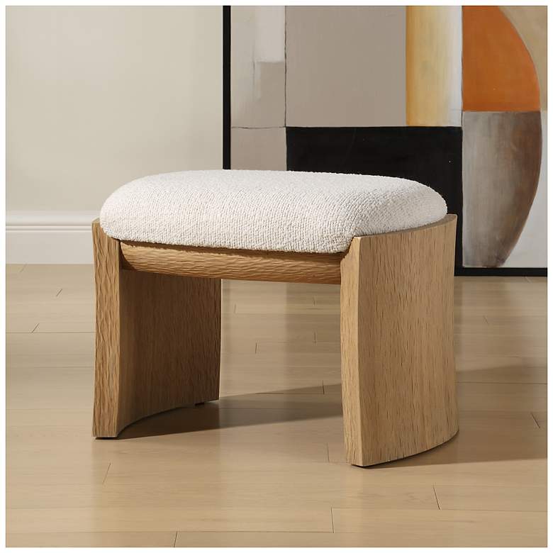 Image 1 Uttermost Port 18" High Natural Small Bench