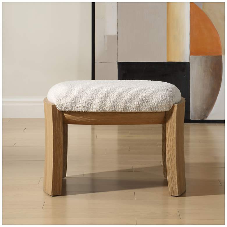 Image 3 Uttermost Port 18" High Natural Small Bench more views