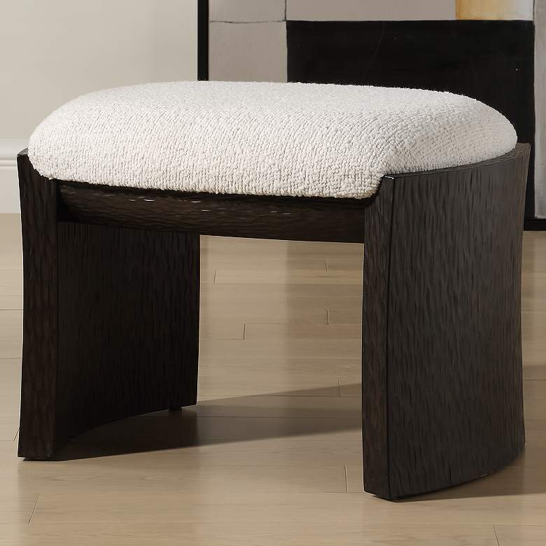 Image 1 Uttermost Port 18" High Walnut Small Bench