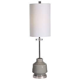Image2 of Uttermost Porter Warm Gray Glaze Buffet Table Lamp