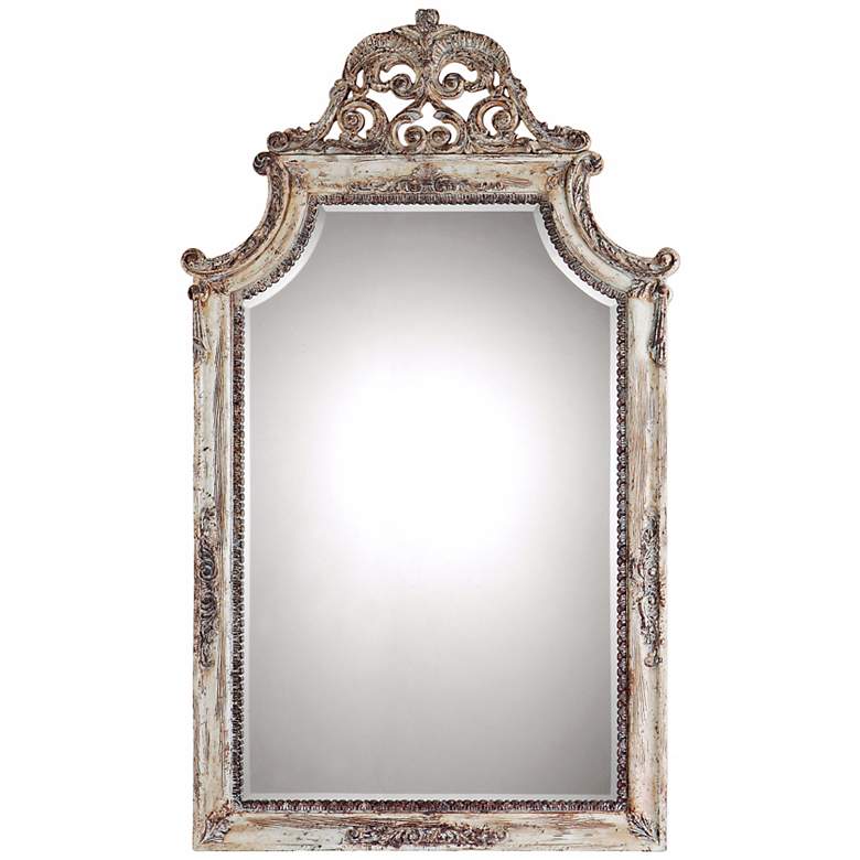 Image 1 Uttermost Portici 53 inch H Antiqued Ivory Wall or Floor Mirror