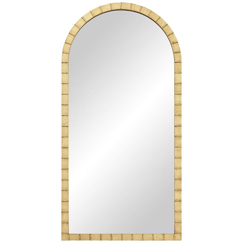 Image 2 Uttermost Portina Matte Gold 24 inch x 48 inch Arched Wall Mirror