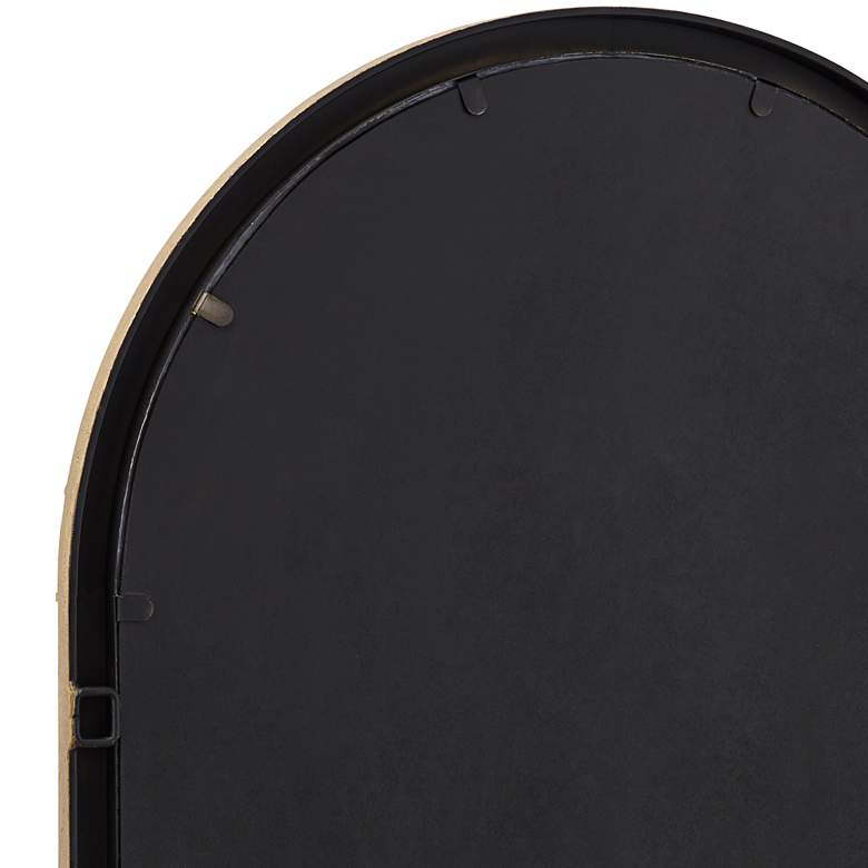 Image 4 Uttermost Portina Matte Gold 24 inch x 48 inch Arched Wall Mirror more views