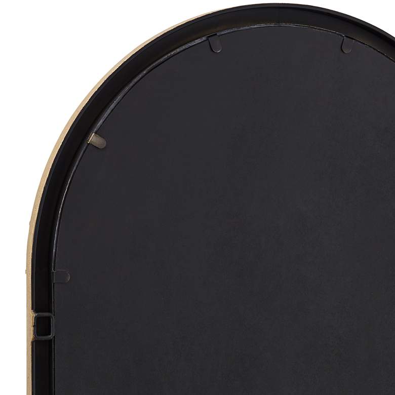 Image 4 Uttermost Portina Matte Gold 24" x 48" Arched Wall Mirror more views
