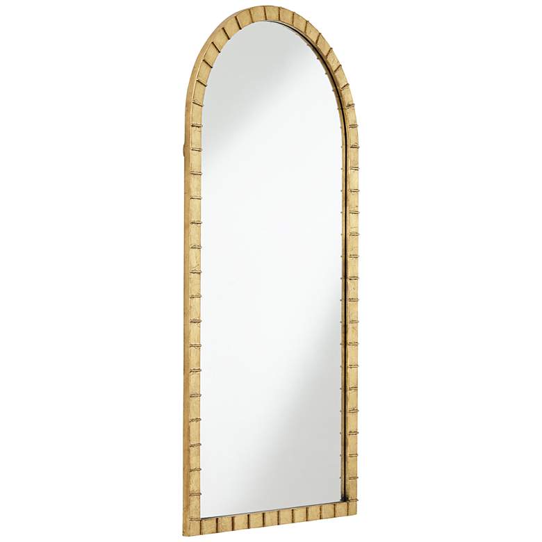Image 5 Uttermost Portina Matte Gold 24" x 48" Arched Wall Mirror more views