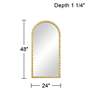 Uttermost Portina Matte Gold 24" x 48" Arched Wall Mirror