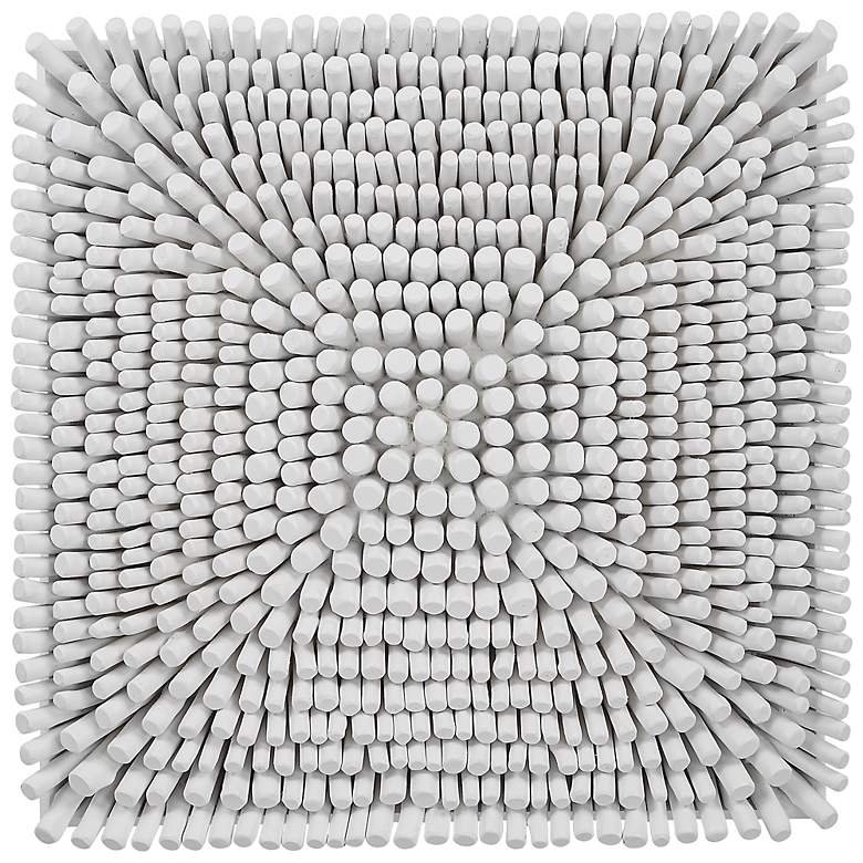 Image 2 Uttermost Portside 24" Square Matte White Wood Wall Art