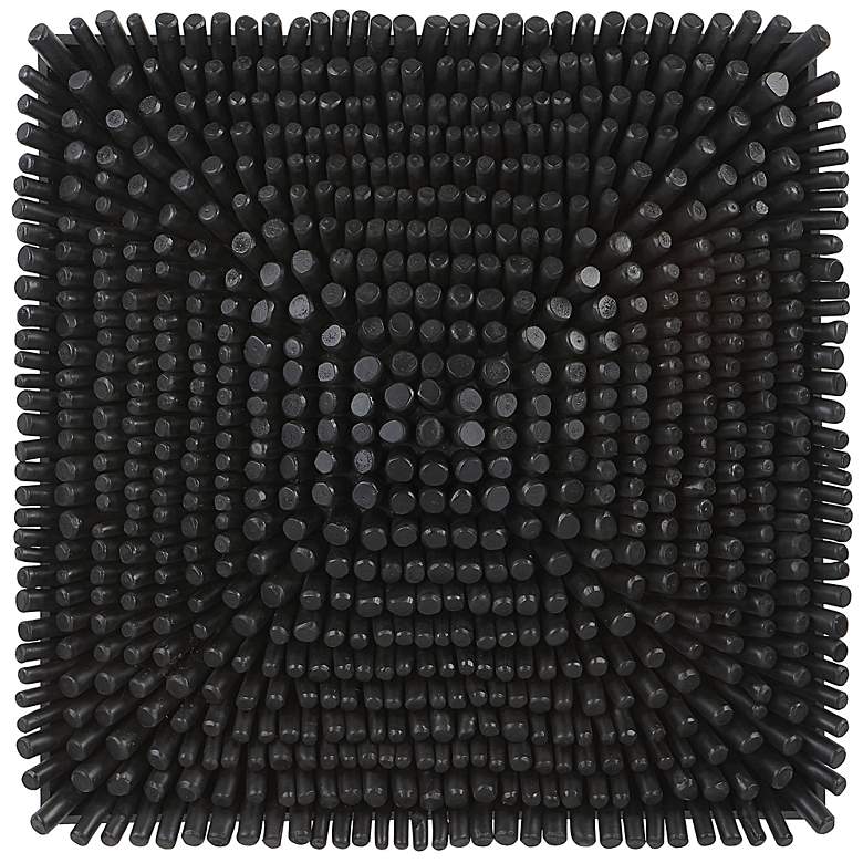 Image 2 Uttermost Portside 24" Square Satin Black Wood Wall Art