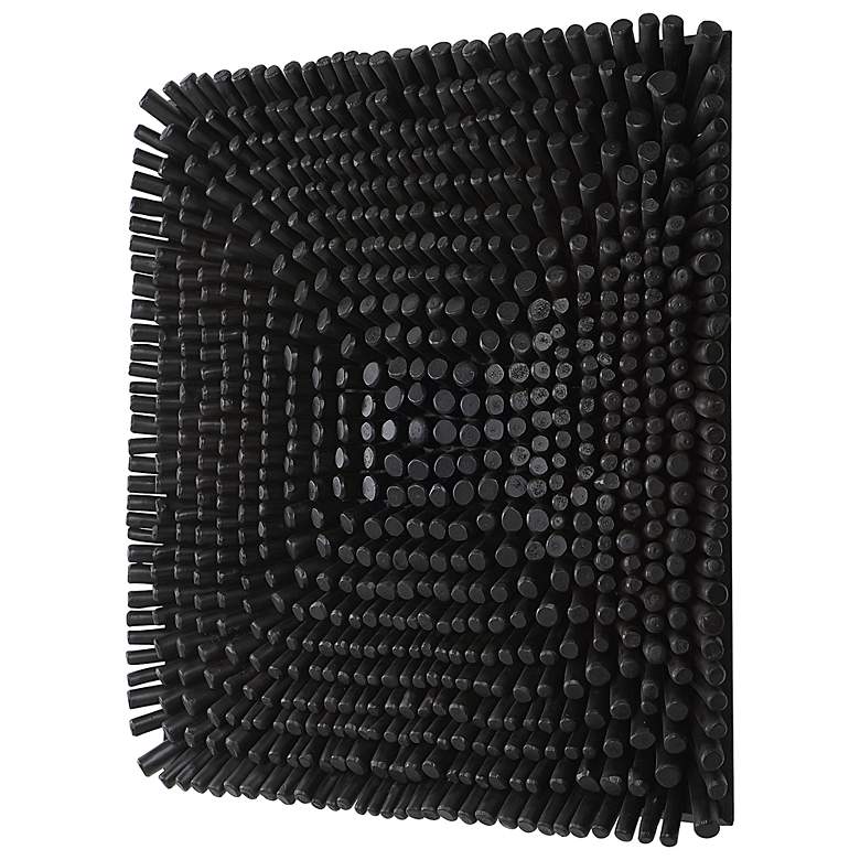 Image 3 Uttermost Portside 24" Square Satin Black Wood Wall Art more views