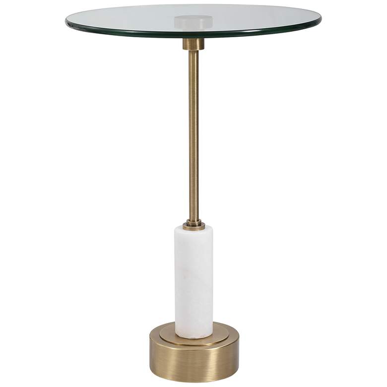 Image 3 Uttermost Portsmouth 15 3/4" Wide Brushed Brass Accent Table