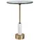 Uttermost Portsmouth 15 3/4" Wide Brushed Brass Accent Table
