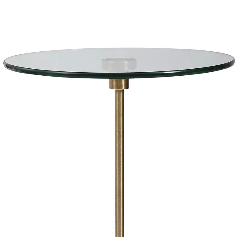 Image 4 Uttermost Portsmouth 15 3/4" Wide Brushed Brass Accent Table more views