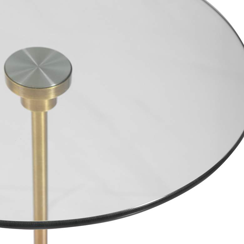 Image 6 Uttermost Portsmouth 15 3/4" Wide Brushed Brass Accent Table more views