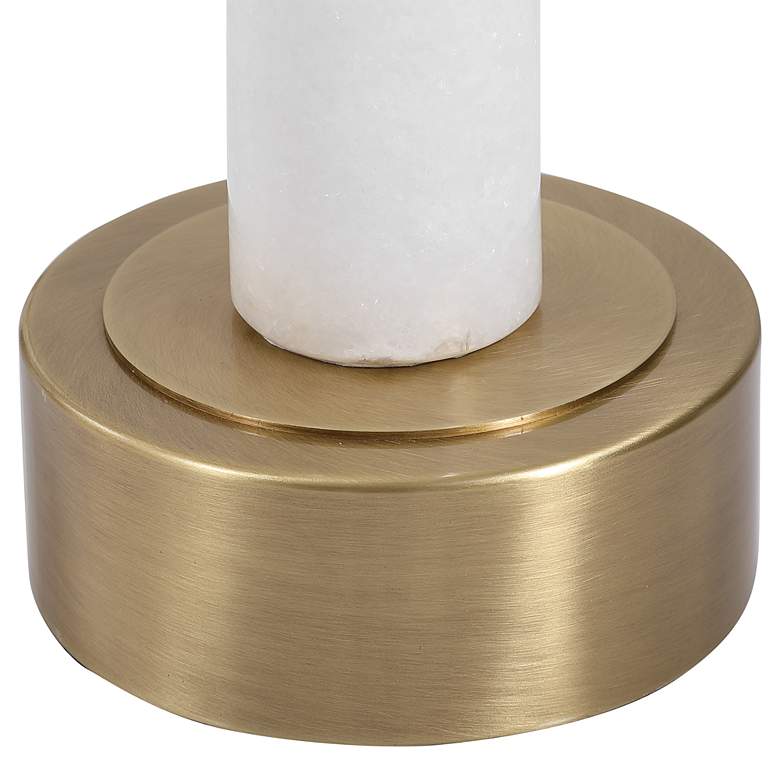 Image 7 Uttermost Portsmouth 15 3/4" Wide Brushed Brass Accent Table more views