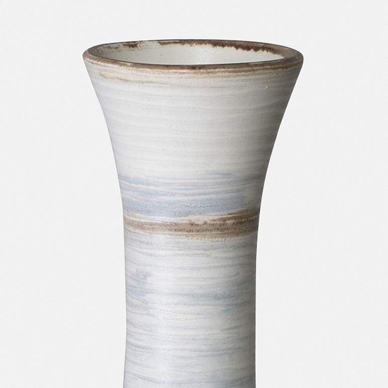 Image 5 Uttermost Potter Striped Ivory Blue Ceramic Vases Set of 2 more views