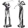 Uttermost Practice Shot Golfer Set of 2 Sports Sculptures