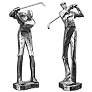 Uttermost Practice Shot Golfer Set of 2 Sports Sculptures