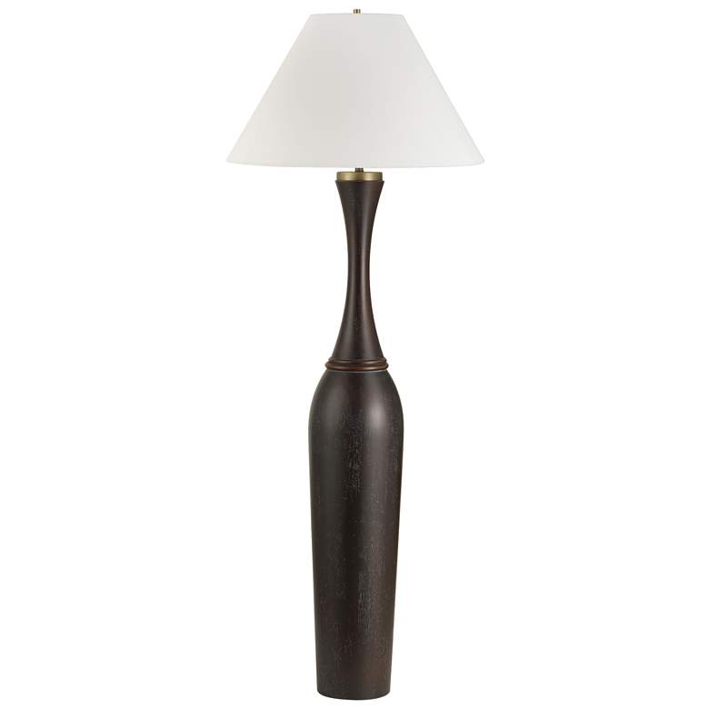 Image 1 Uttermost Pravin 64" Dark Wood Floor Lamp