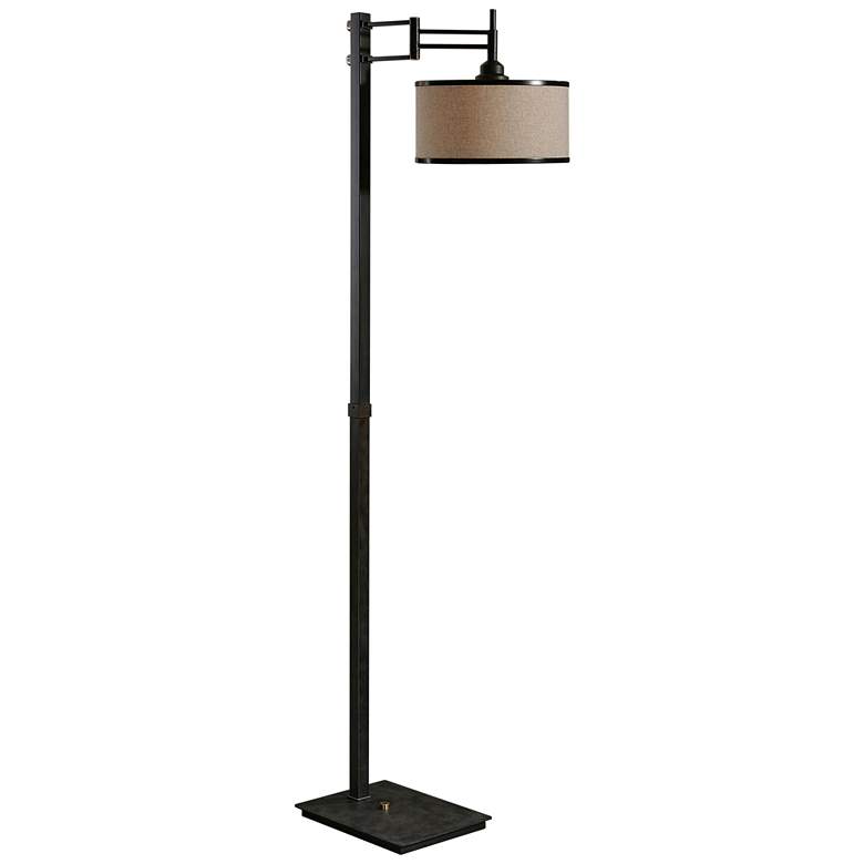 Image 1 Uttermost Prescott Chocolate Bronze Adjustable Floor Lamp