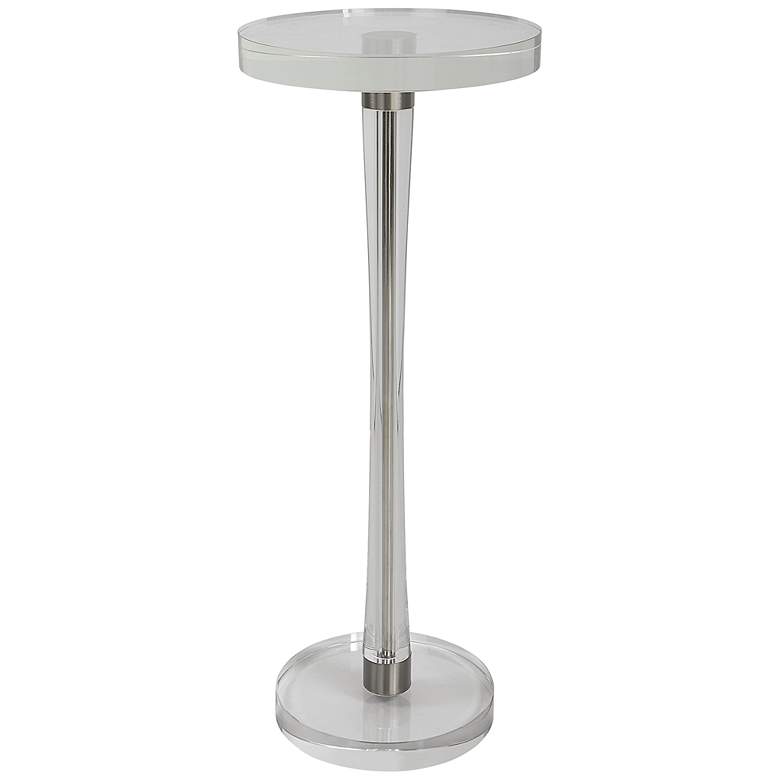 Image 2 Uttermost Pria 8 3/4 inch Wide Crystal Round Drink Table
