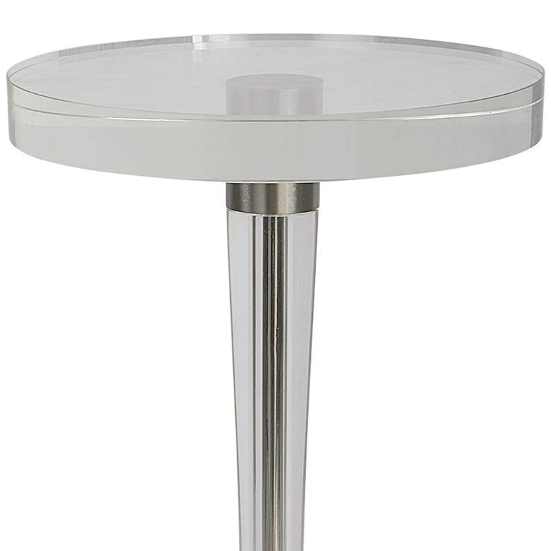 Image 3 Uttermost Pria 8 3/4" Wide Crystal Round Drink Table more views