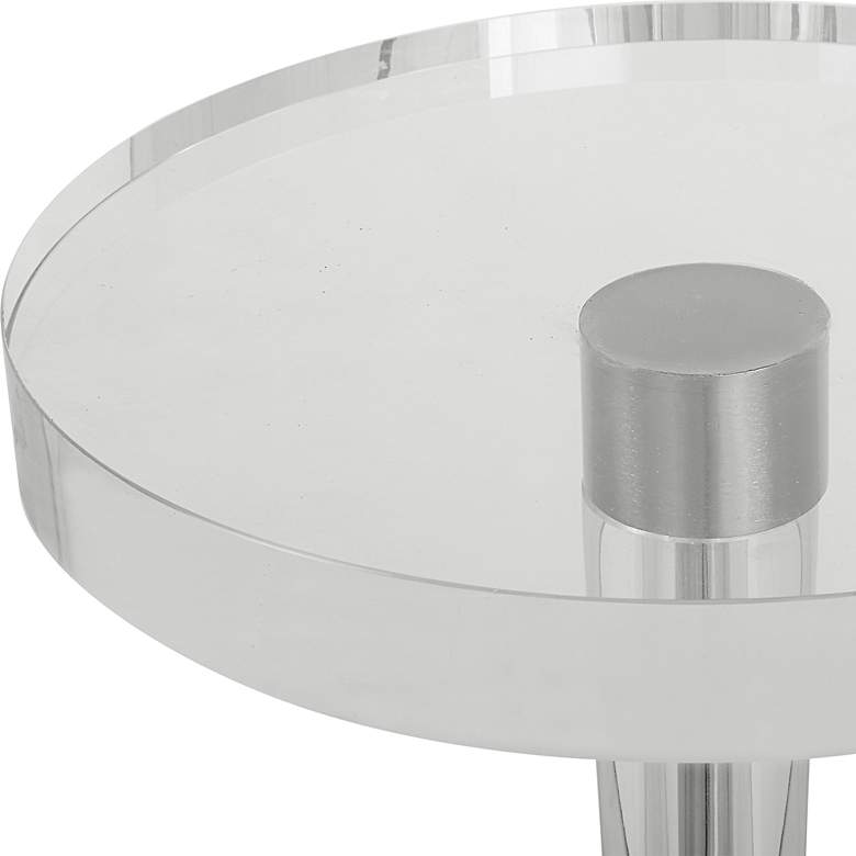 Image 4 Uttermost Pria 8 3/4" Wide Crystal Round Drink Table more views