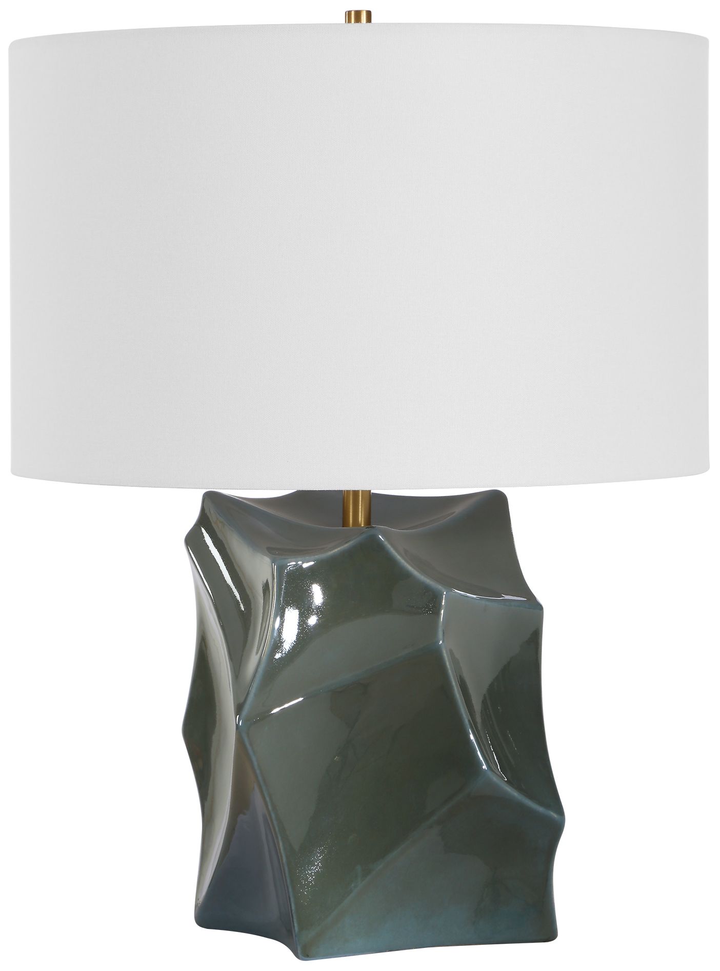 Image 5 Uttermost Prisma 24" Teal Ceramic Table Lamp more views