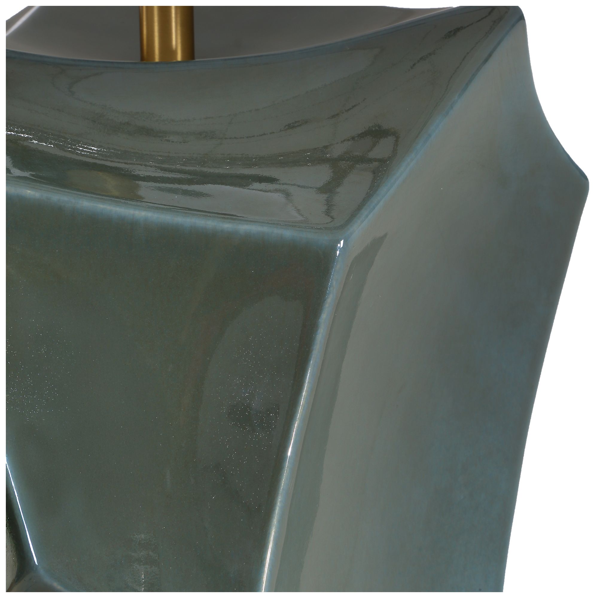 Image 6 Uttermost Prisma 24" Teal Ceramic Table Lamp more views