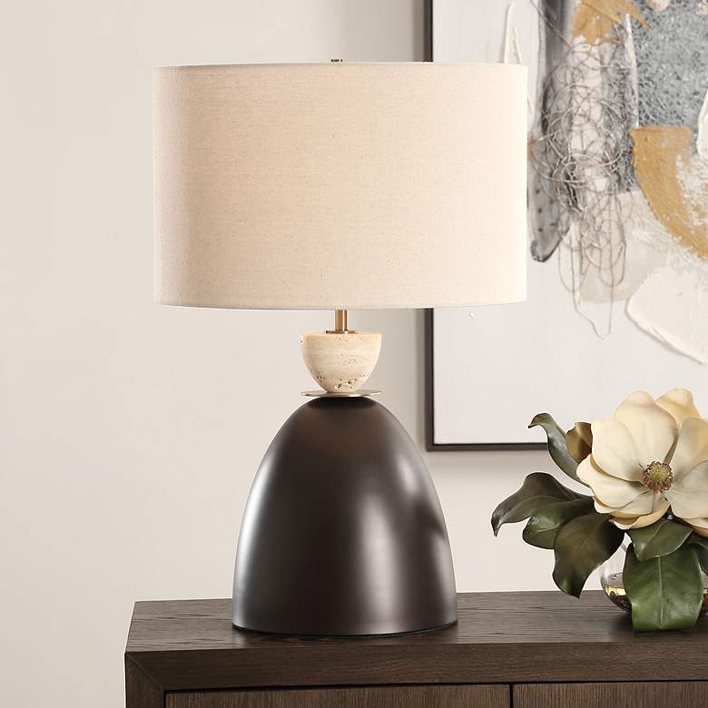 Image 1 Uttermost Procida 24 1/2" High Dark Bronze Table Lamp