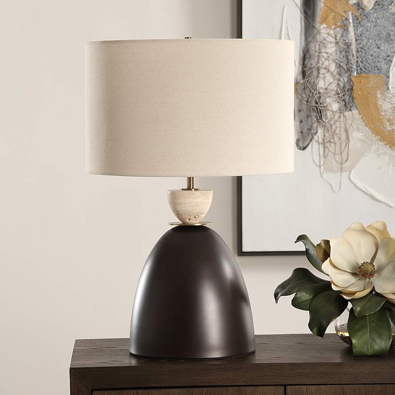 Image 3 Uttermost Procida 24 1/2" High Dark Bronze Table Lamp more views