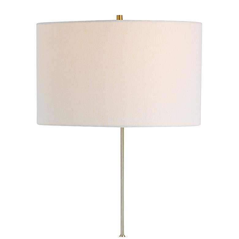 Image 3 Uttermost Prominence Adjustable Height Brass Finish Modern Floor Lamp more views