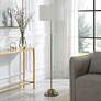 3_Uttermost Prominence Adjustable Height Brass Finish Modern Floor Lamp more views