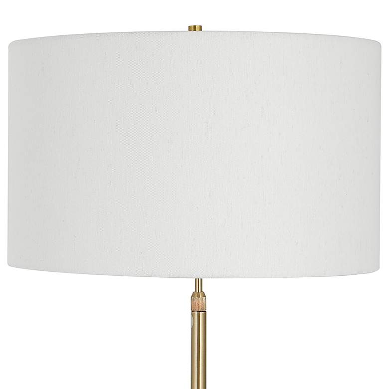 Image 5 Uttermost Prominence Adjustable Height Brass Finish Modern Floor Lamp more views