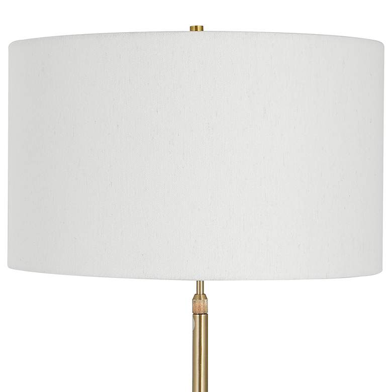 Image 5 Uttermost Prominence Adjustable Height Brass Finish Modern Floor Lamp more views