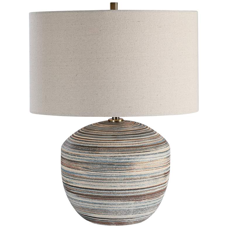 Image 6 Uttermost Prospect 22" Blue Brown and White Accent Table Lamp more views